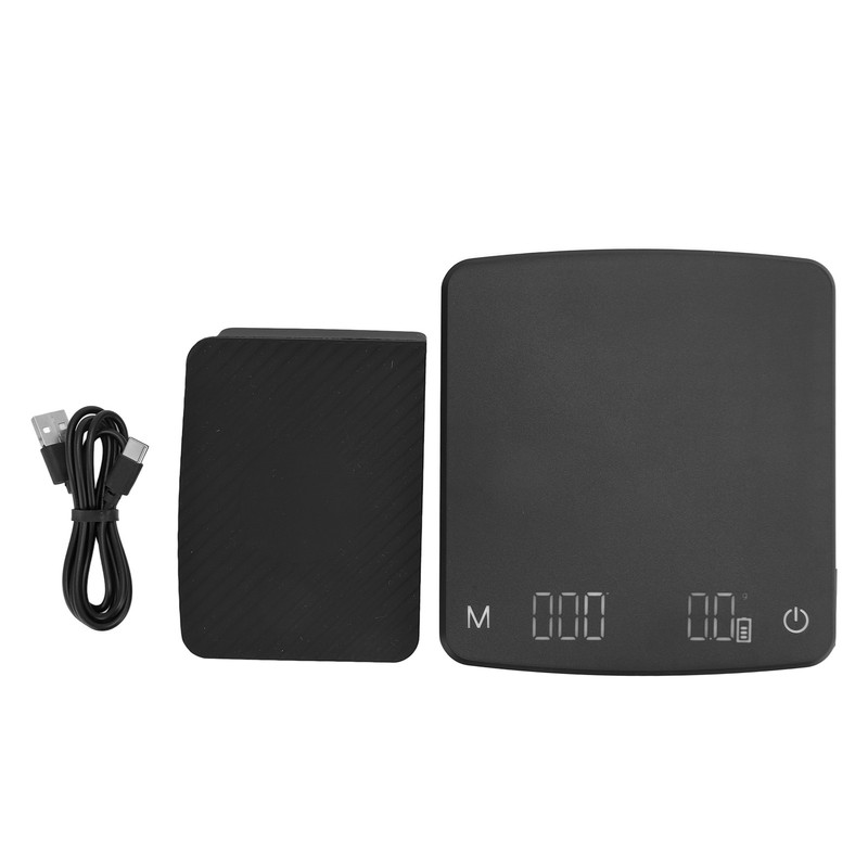Digital Coffee Scale with Timer USB Rechargeable 0.1g High Accuracy