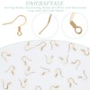 UNICRAFTALE About 100Pcs Real 18K Gold Plated Earring Hooks Stainless