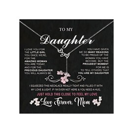 Gifts for Daughter from Mom Silver Heart Choker Necklace for Women Necklace for Daughter Birthday Jewelry Gift for Her