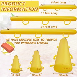 Landical Flood Barriers for Home Reusable Flood Prevention Barriers Water Barrier for Flooding PVC Flood Bags Sandbag Alternative PVC Water Diversion Tubes with Fixed Handle (24 Ft x 20 In x 12 In)