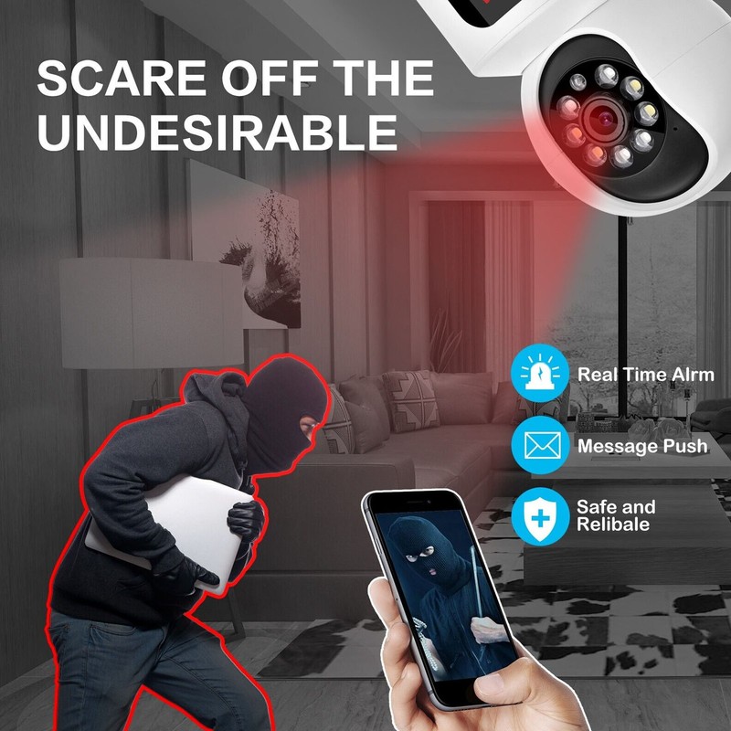 Outdoor Surveillance Camera 1080P HD Wireless WiFi Dome Camera with