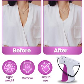 Genuinex Mini Stitchy Quick Clothing Fixer, Micro stitch gun for clothes Sewing,Quilting & Hemming,Handheld Durable Micro sticky gun for clothes with 2 Fine Needles,3000 Micro Fasteners (4.5mm)