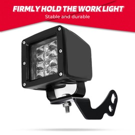 KEMIMOTO UTV Pod Light Brackets LED A-Pillar Light Mount, Compatible with Polaris RZR XP 1000 / RZR 900 / 800, Rust Proof Cube Metal Side Mount Bracket