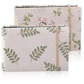 2PCS Small Photo Albums, 6x4 Slip In Photo Album, Mini Flip Photo Album, Little Portable Memory Book with Linen Cover for Wedding Holiday Family Birthday