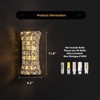 Kaiyuan Crystal Wall Light Fixtures,Modern Chrome Wall Lamp with Clear