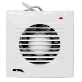 Adir Extractor de Aire para Baño 4” AD-1616-B | Ventilador Empotrable para Sanitario, Silencioso y Compacto | Elimina Humedad, Olores y Humo | Instalación en Pared o Ventana, Bajo Ruido, Blanco