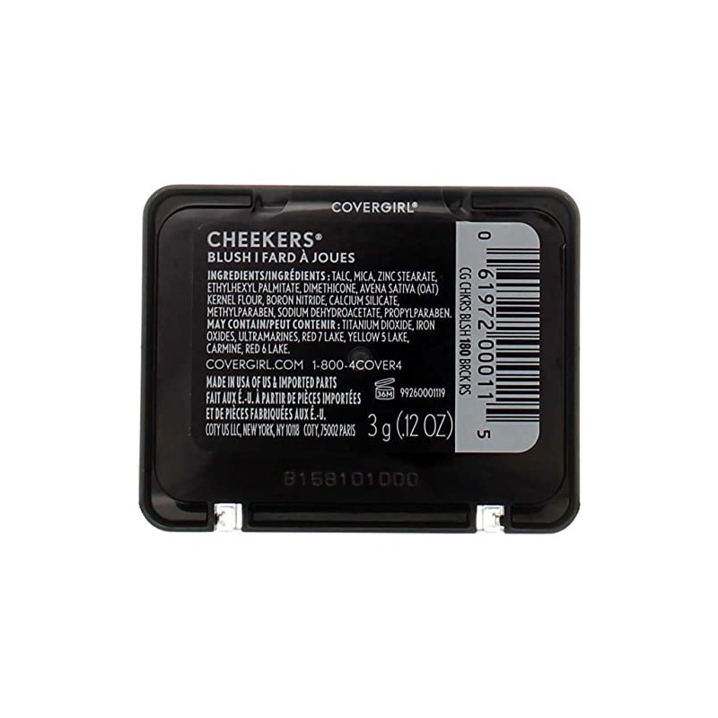 CoverGirl Cheekers Face Blush, Brick Rose 0.9 oz (2 pack)