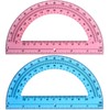 EBOOT Plastic Protractor Math Protractors 180 Degrees, 6 Inch, Pack