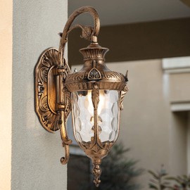 DDBESSIC Porch Lights Outdoor Wall Light Fixtures Bronze Waterproof Wall Lantern 17” Exterior Wall Sconce Entryway Doorway Porch Wall Lights