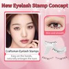 2 Pcs Lower Eyelash Stamps, Reusable Silicone Bottom Eyelash Stamp