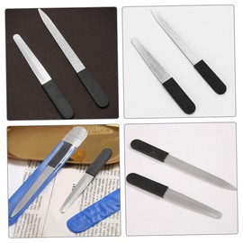 OHPHCALL 3pcs Stainless Steel Nail Files Dual-sided Manicure Tools for Fingernail Toenail Care Compact Design for Travel Home Use for Professional Pedicures