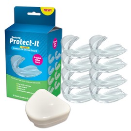 Dentemp Protect-It Custom Fit Mouth Guard 8 Pack for Teeth Grinding at Night - Night Guards for Sleep