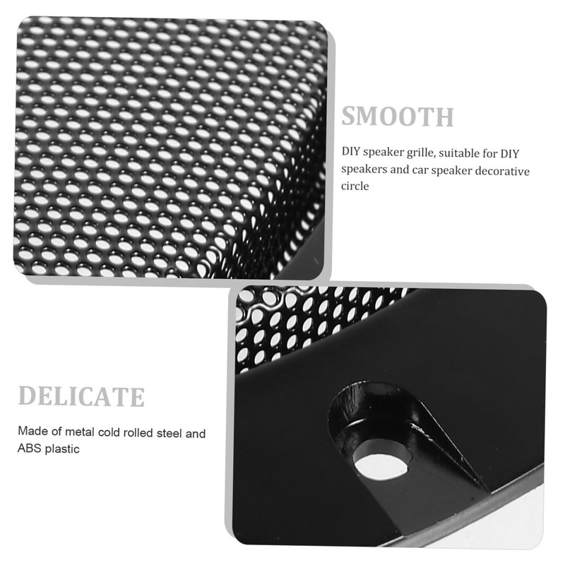 jojofuny 2pcs Speaker Mesh Grille Protector Decorative Circle Horn Guard