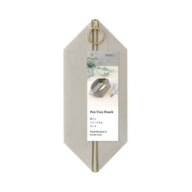 Midori 41840006 Pen Case Pen Tray Pouch, Gray