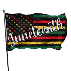 Grunge Juneteenth Flag African 3x5 Ft Indoor Outdoor Decor Banner Flags For Garden Yard Car Outside Decoration