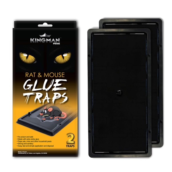 KINGMAN PRIME Mouse Trap Rat Trap Glue Trap/Board (Large Size) (5 Pack / 10 Traps) Rodent Trap Safe Easy Non-Toxic