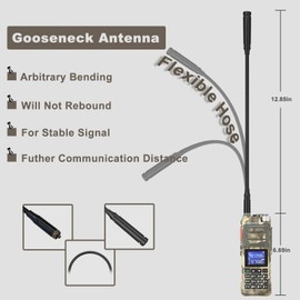 UV-25 Two Way Radio Long Range with Gooseneck Antenna Upgraded BAOFENG UV-5R Radio H/M/L Tri-Power Ham Radio FM Air NOAA Multi-Band Receiver (Beige)