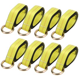 MAHIONG 8PCS 2Inch x8.2 Ft Lasso Tow Strap with D Ring, 10,000Lbs Load-Bearing Auto Tie Down Straps, D Ring Wheel Lift Straps Tow Truck Straps for Trailer Tow Truck