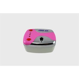 Dual Action/Compact Portable Airbrush Makeup Air Compressor Kit Gravity Feed Spray Salon Nail Pink Color with Case