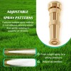 Brass Adjustable Spray Nozzle with Powerful Water Stream for Garden
