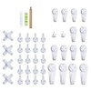 TopHomer 43 Pcs Concrete Wall Hooks Picture Frame Hangers Without
