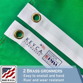 KEYCA Embroidery Mexico Flags 2x3 Outdoor Heavy Duty Double Sided 340D Nylon Vivid Color Anti-Fading with 2 Brass Grommets for Home/Company/Indoor Outdoor Decoration