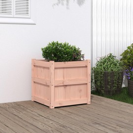 vidaXL Garden Planter - Decorative Outdoor Herb Plant Pot - Solid Douglas Wood, 19.7" Square