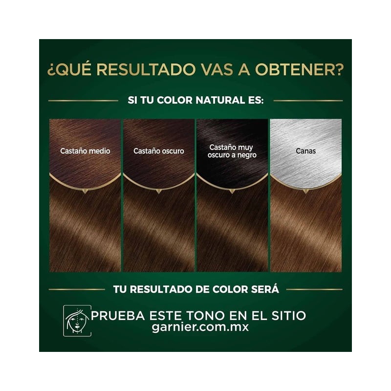 Tinte para cabello Nutrisse Oleos sin amoniaco 5.31 castaño dorado
