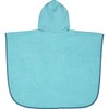 Wörner Organic Children's Poncho "Walfamilie" with Hood Walk-Towelling Light Blue