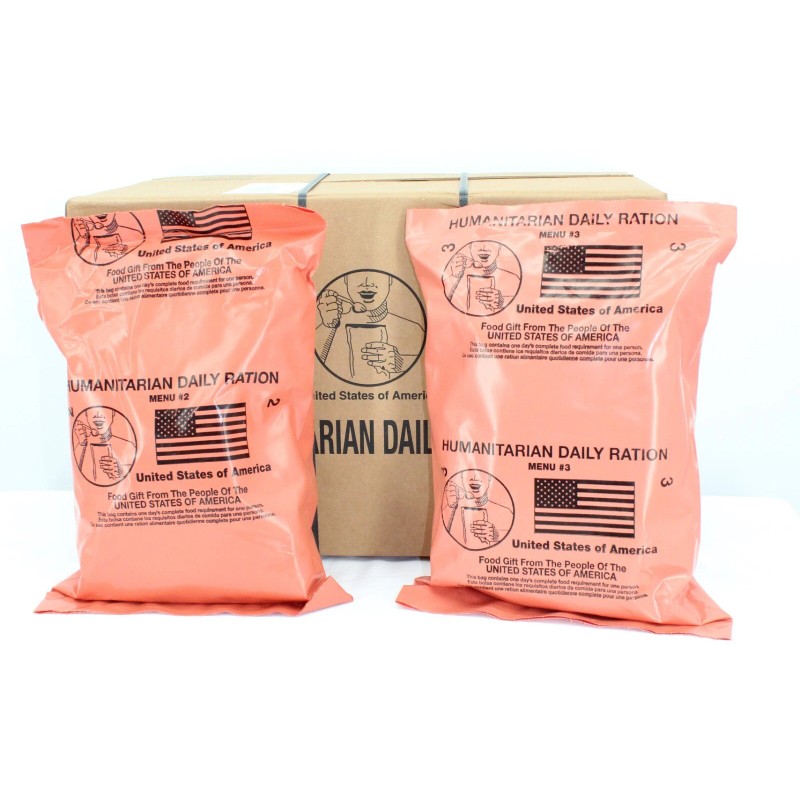 Sopakco/Wornick MRE Meal Cases - HUMANITARIAN DAILY RATION - RANDOM