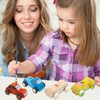 Wooden Cars Unfinished Wood Crafts DIY Craft Wood Kit for