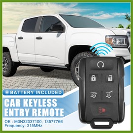 HOPESPANNER 6 Button Keyless Entry Remote Control Key Fob Proximity Smart Fob M3N32337100 for GMC YUKON 15 16 17 18 19 20 315MHz Vehicle Components