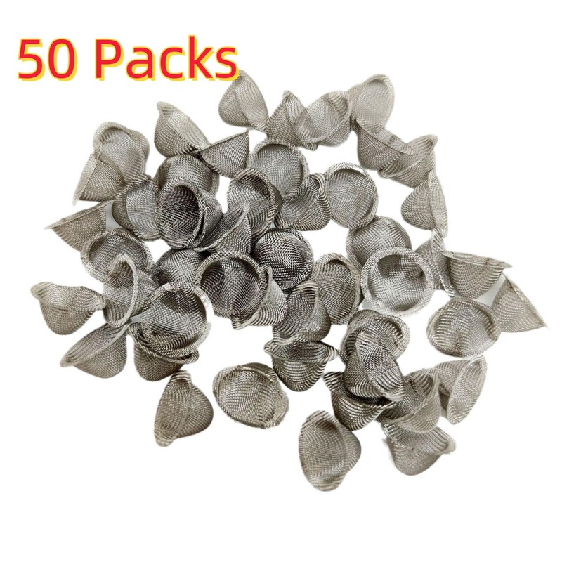 50 Pcs Pipe Screens 0.5inch-0.63inch (1/2-5/8) Stainless Steel Conical Design