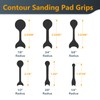 POWERTEC 71441 Flexible Contour Sanding Grips Set w/ 3 Flexible