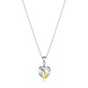 Philip Jones Sterling Silver Aurora Borealis Heart Necklace Created with