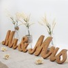YEHLIABO Wooden Mr and Mrs Letter, Classical Mr. & Mrs