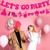 Let's Go Party Hot Pink Banner for Bachelorette Party Decorations,