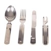 MFH stainless steel cutlery set, 4 pieces, heavy duty design,