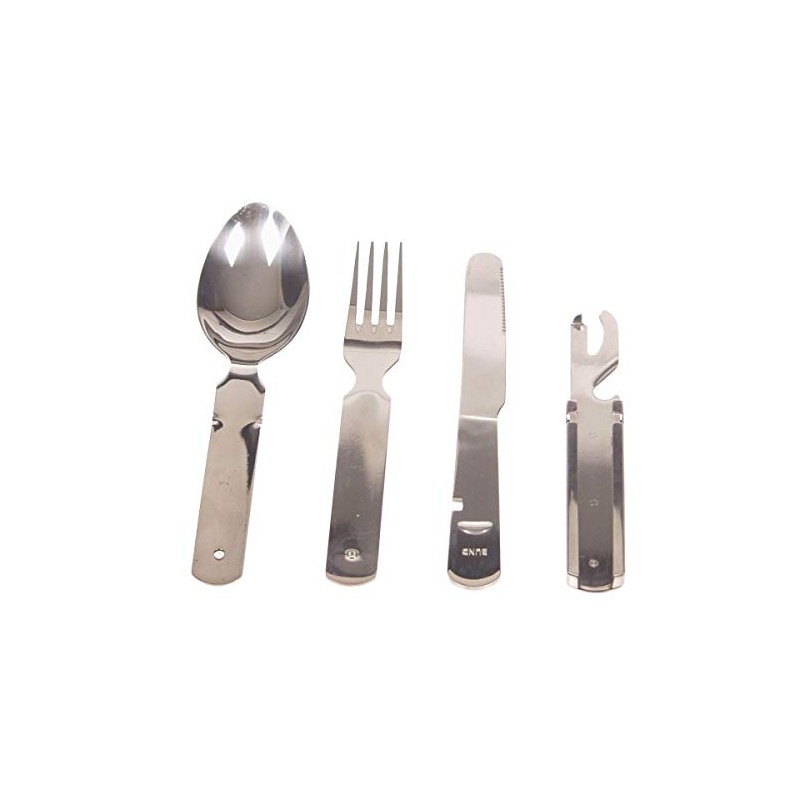 MFH stainless steel cutlery set, 4 pieces, heavy duty design,