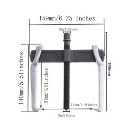 MANNIFEN CR-V Single Hook Two Claws Puller Separate Lifting Device.TAO+ Stores Offer 6 Different Sizes of 2 jaw Puller for You to Choose to Deal with