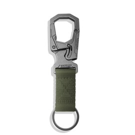 Ahiller Carabiner Clip Double-Lock Design,3”Keyring Zinc Alloy Car Keychain Camping Cycling Backpack Accessories (Army green-1p)