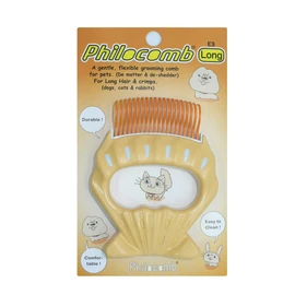 DIATOLIB Philocomb E3 Long (in English Package) a Gentle, Flexible, Grooming Comb for Pets with Long Hair.