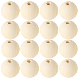 40Pcs 20mm Wooden Beads,Large Wooden Beads,Natural Round Wood,for Jewelry,DIY,Craft Making,Crafting,Handmade Decorations
