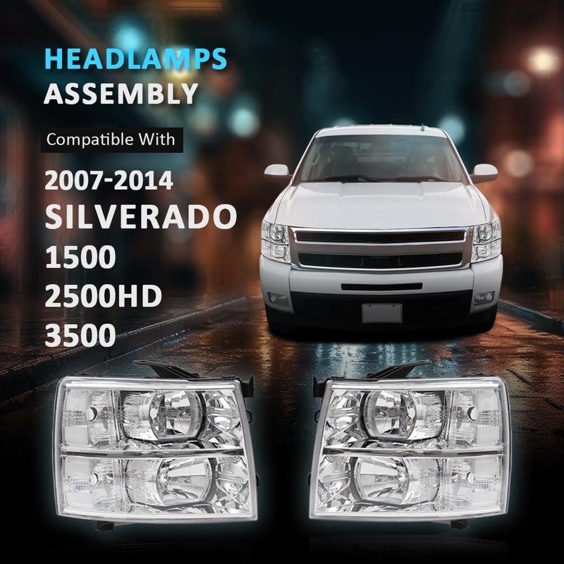 PIT66 Front Headlights Assembly Headlamps Left & Right Compatible with