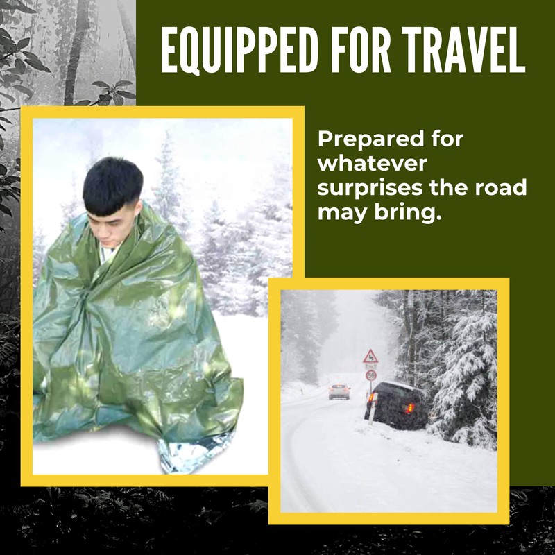 Thrive The Wild Premium 4-Pack Ultra-Durable Emergency Blankets - Extra-Thick,