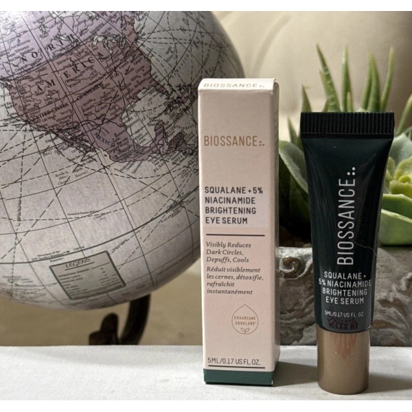 Biossance Squalane + 5% Niacinamide Brightening Eye Serum 5ml Travel
