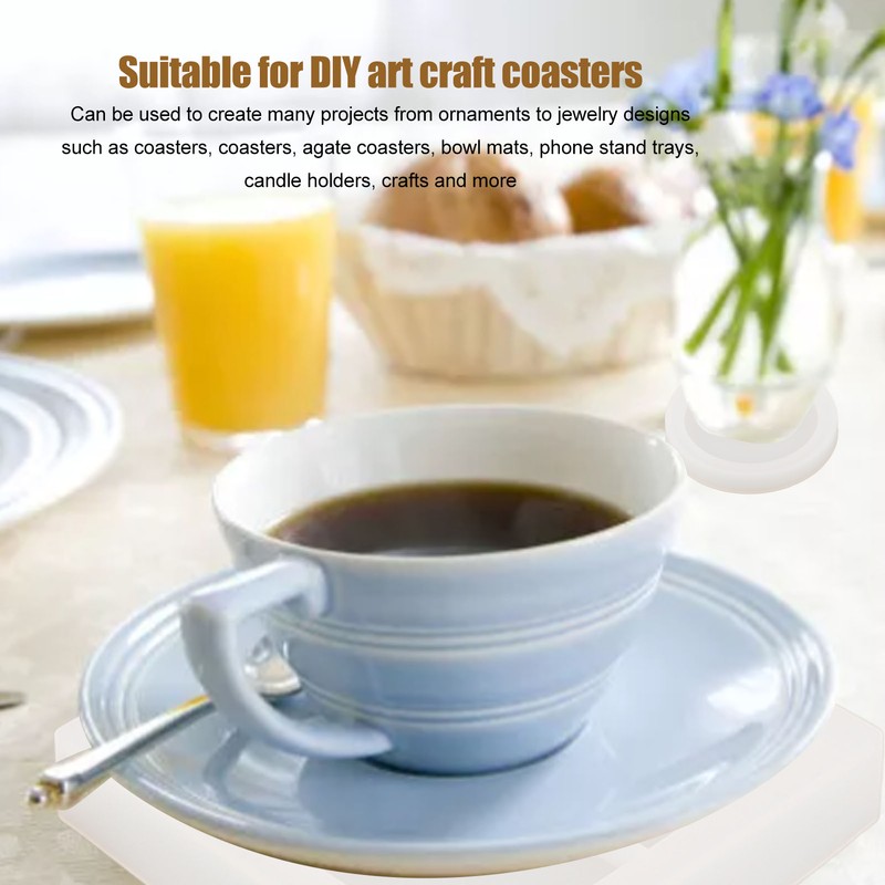8 Pcs Silicone Coaster Molds Silicone Epoxy Resin Coaster Casting