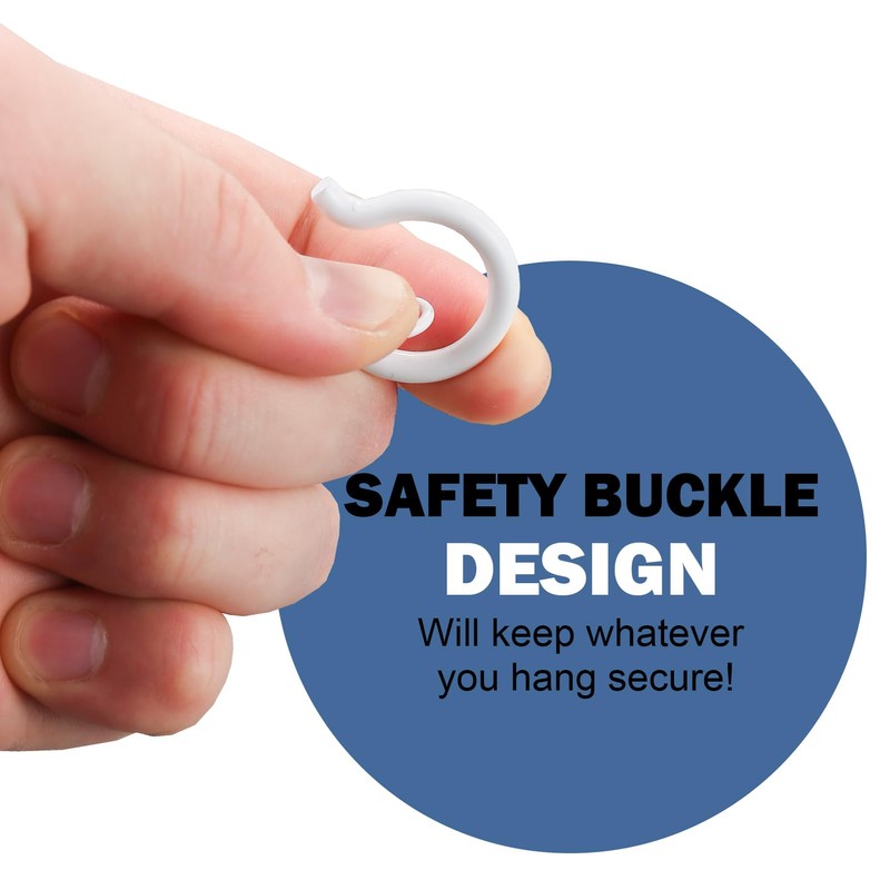 ADIIL 20 PCS Q Hanger Hooks with Safety Buckle, Windproof