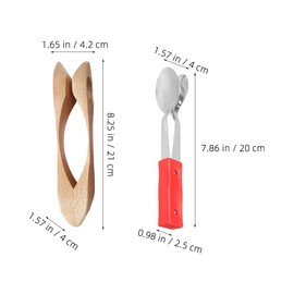 Abaodam Wooden Spoon Instrument Metronome Hand Percussion for Music Education and Family Performances 2Pcs Musical Spoons with Pleasant Sound 8.27In