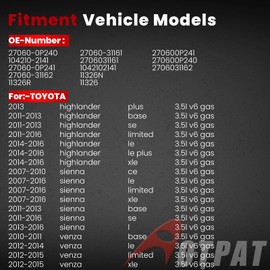 AOTPAT Stable Output Alternator for:-Toyota Sienna 2007-2016 3.5L Highlander Venza, for:-Lexus ES350 2016-2018 RX350, 3.5L V6 12V 150Amp, Upgraded New Alternator Replace # 27060-0P240 104210-2141